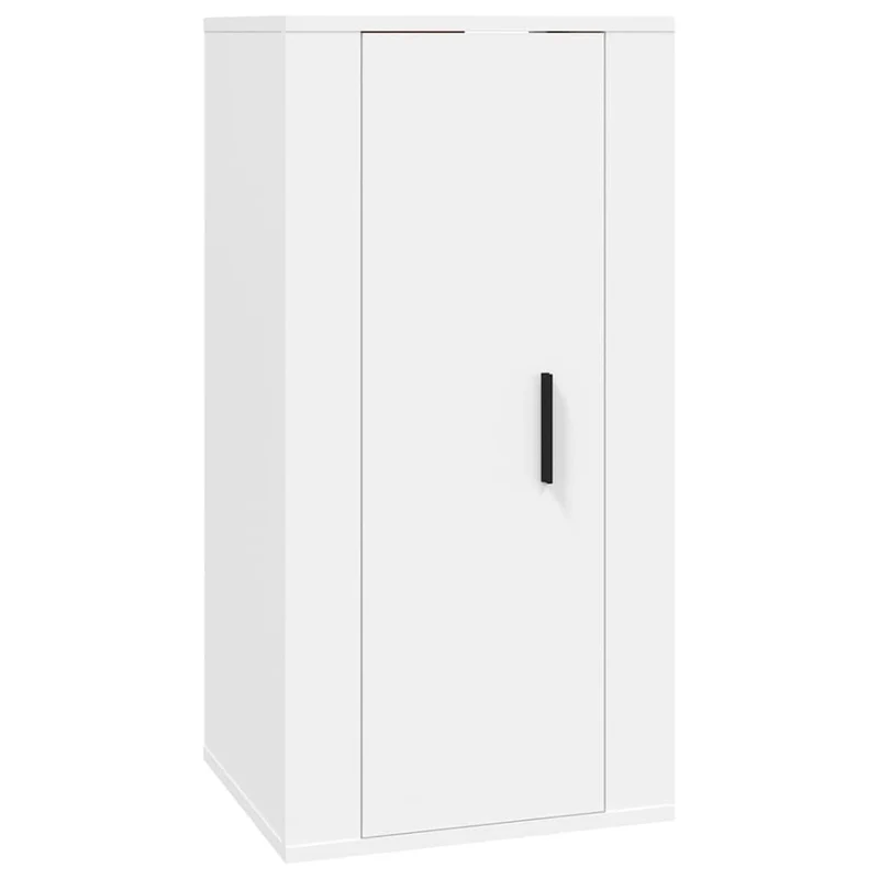 Ensemble de meubles armoire buffet TV télévision salon chambre séjour 3 pièces bois d'ingénierie blanc 02_0024486