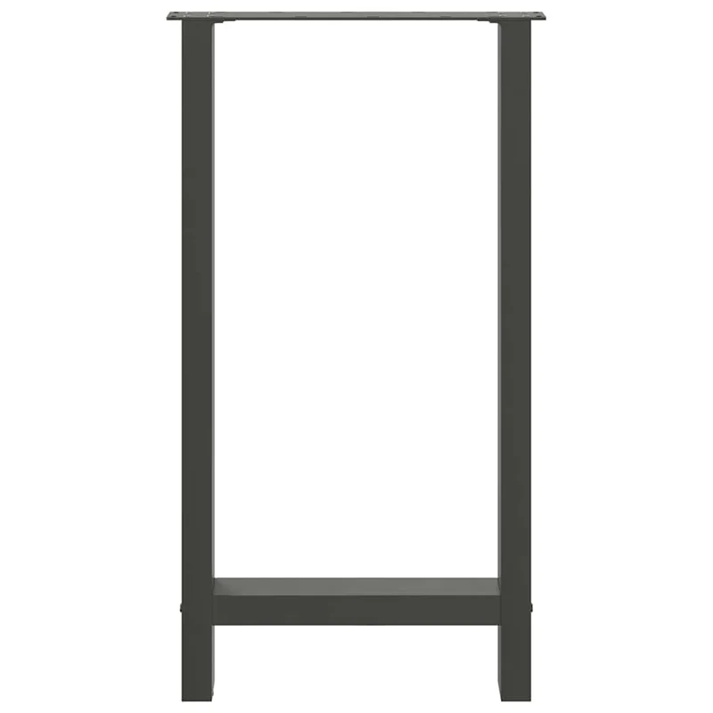 Lot de 2 pieds de table de bar réglables géométriques 40 x 90 x 91 cm en acier anthracite 02_0057566