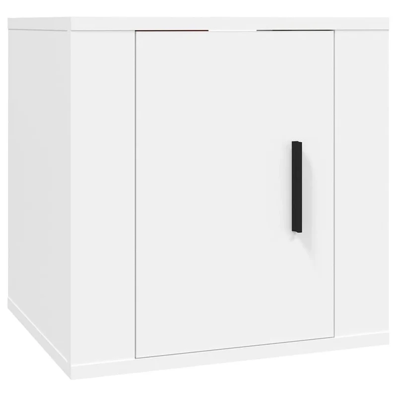 Ensemble de meubles armoire buffet TV télévision salon chambre séjour 6 pièces bois d'ingénierie blanc 02_0024998
