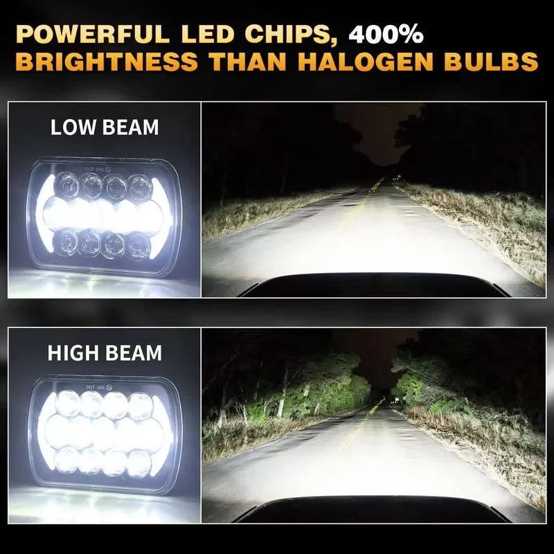 Phares LED Jeep Wrangler YJ Cherokee XJ