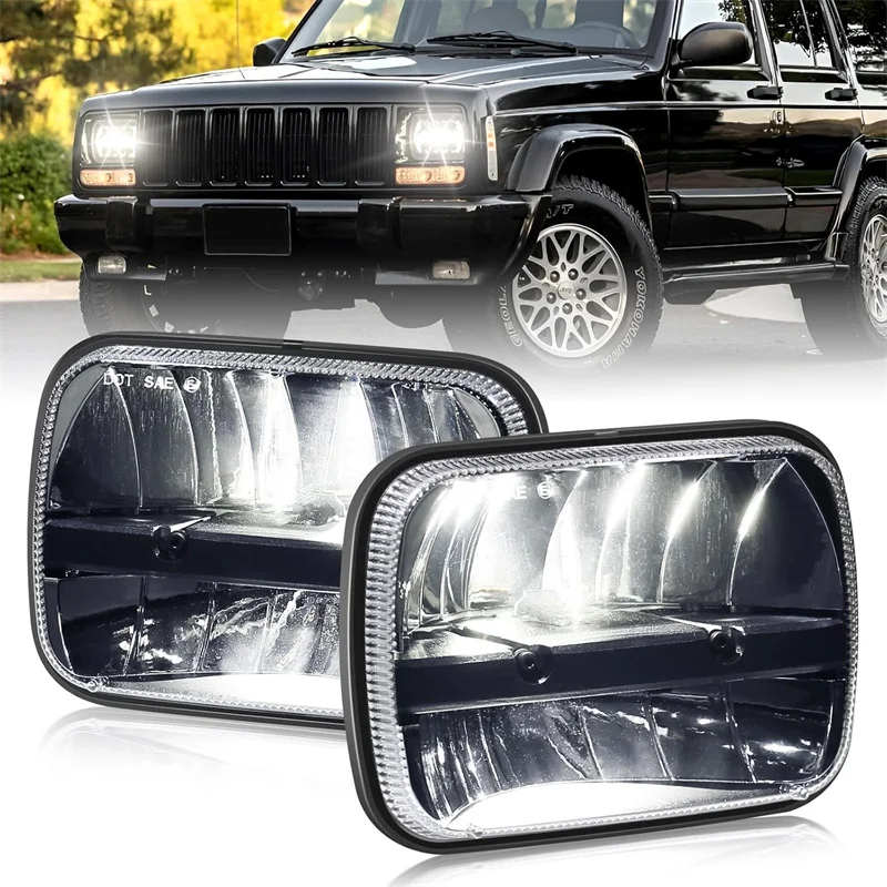 Phares LED Jeep Wrangler YJ 5x7