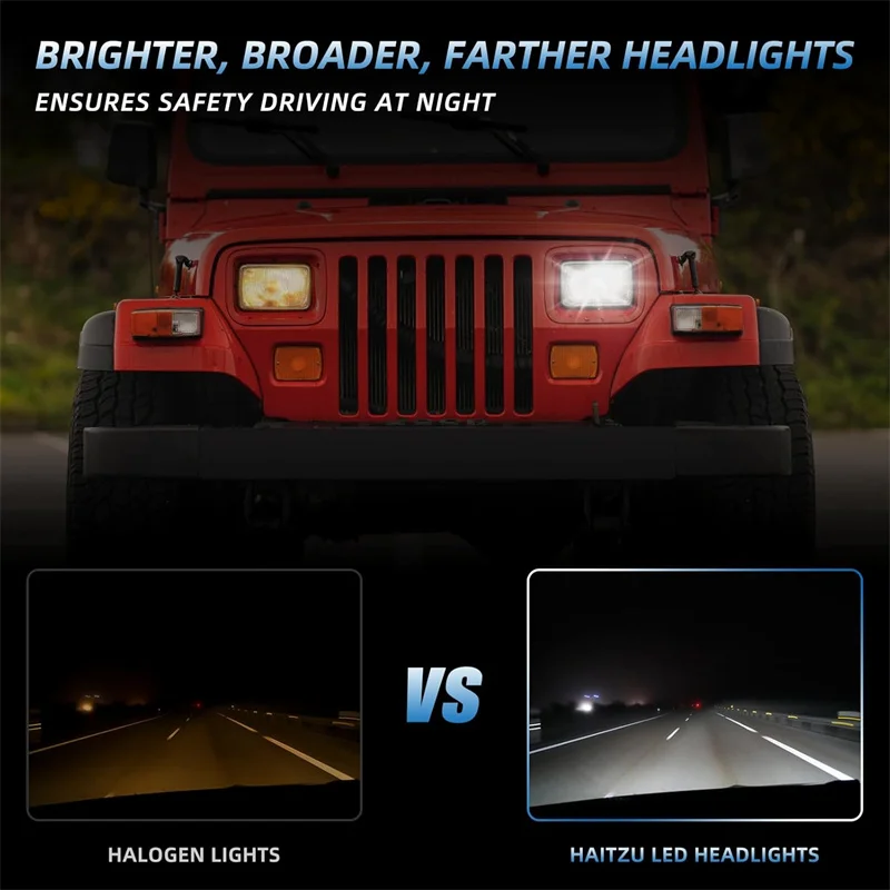 Phares LED Jeep Wrangler YJ 5x7