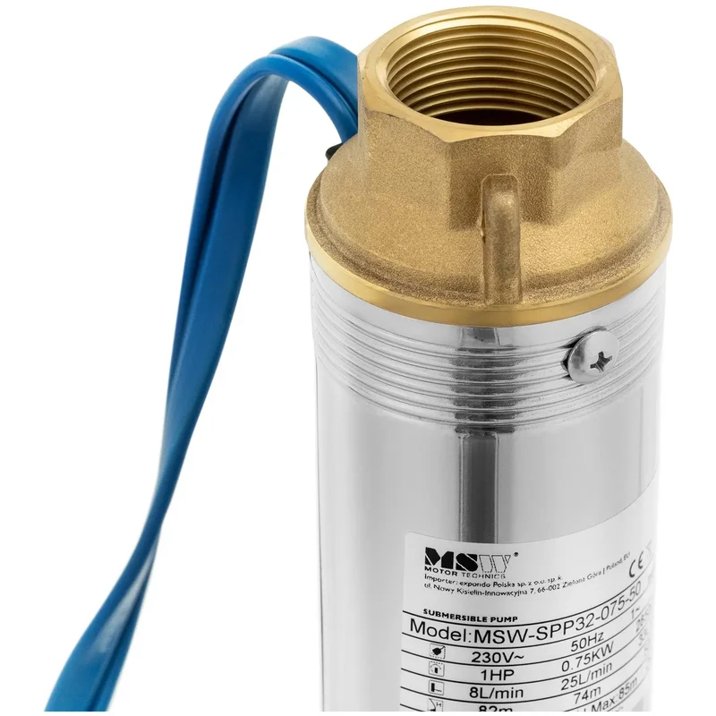 Pompe immergée 3 800 l/h 750 watts acier inoxydable acier inoxydable 14_0009592
