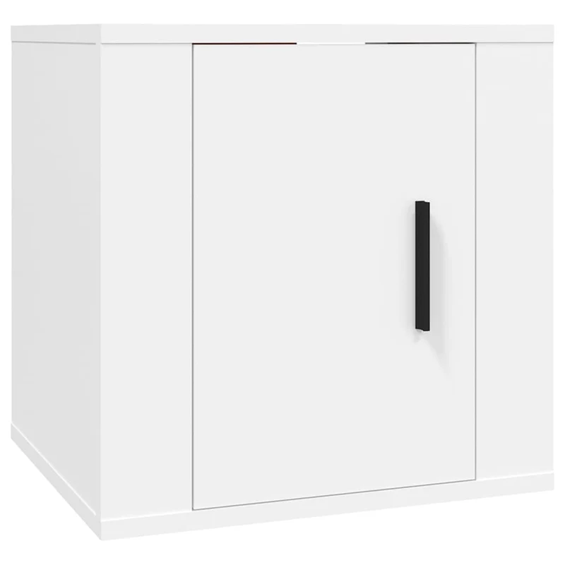 Ensemble de meubles armoire buffet TV télévision salon chambre séjour 2 pièces bois d'ingénierie blanc 02_0024361