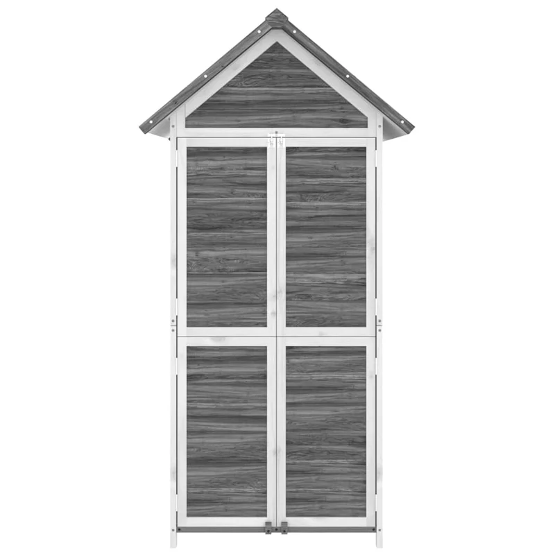 Abri de jardin cabane cabanon maison de stockage remise extérieur hangar outils robuste 89 x 52,5 x 175 cm bois massif pin gris 02_0022419