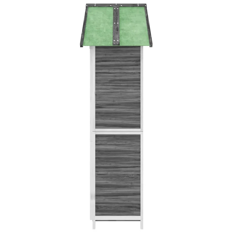Abri de jardin cabane cabanon maison de stockage remise extérieur hangar outils robuste 89 x 52,5 x 175 cm bois massif pin gris 02_0022419