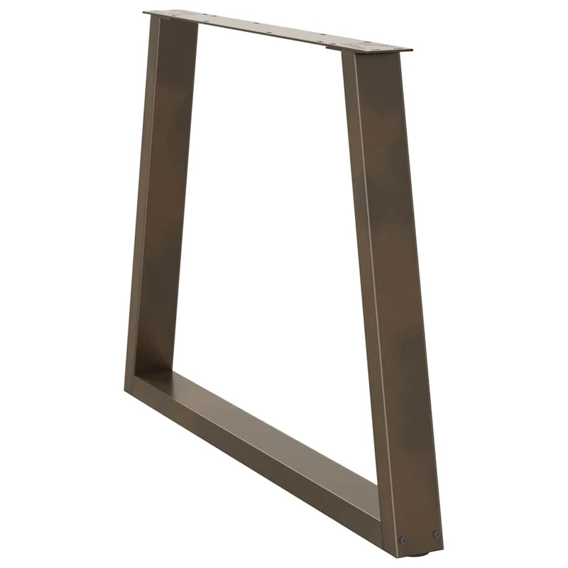 Lot de 3 pieds de table à manger en forme de V 100 x 73 cm robustes et stables style moderne en acier naturel 02_0056887