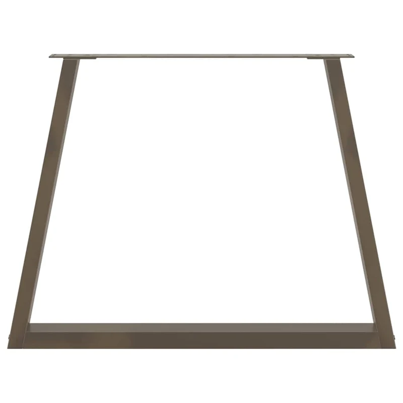Lot de 3 pieds de table à manger en forme de V 100 x 73 cm robustes et stables style moderne en acier naturel 02_0056887