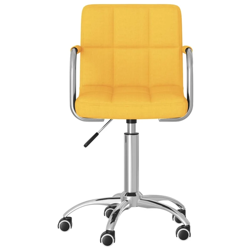 Chaise fauteuil siège pivotante de bureau informatique étude Jaune moutarde tissu jaune 02_0024138