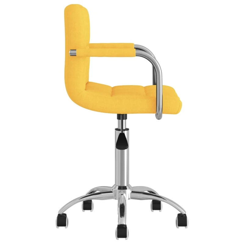 Chaise fauteuil siège pivotante de bureau informatique étude Jaune moutarde tissu jaune 02_0024138