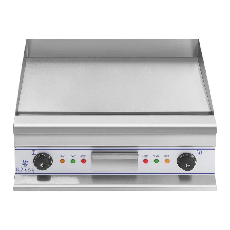Double plancha électrique 60 cm lisse 2 × 3 750 watts acier inoxydable 14_0004049