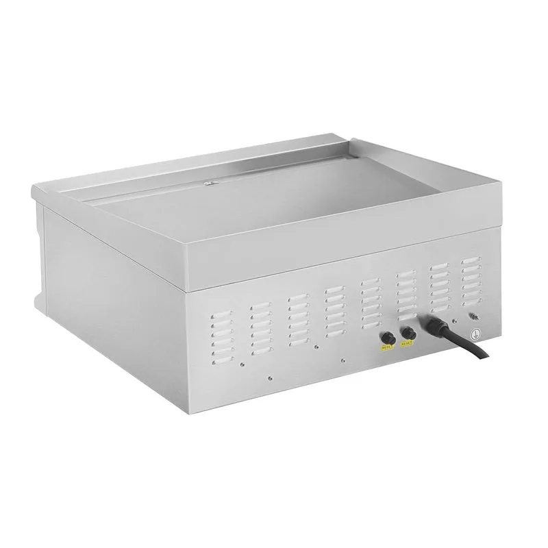Double plancha électrique 60 cm lisse 2 × 3 750 watts acier inoxydable 14_0004049
