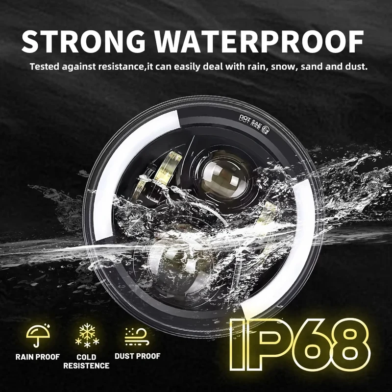 Phares LED 7 Pouces Jeep Wrangler JK