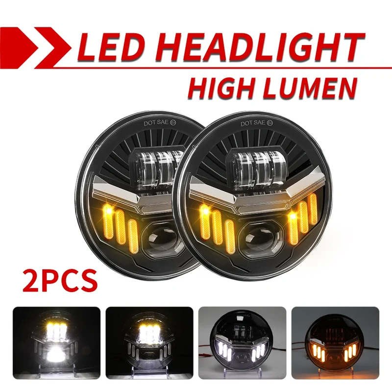 Phares LED 7 Pouces Jeep Wrangler JK