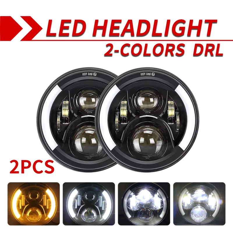Phares LED 7 Pouces Jeep Wrangler JK