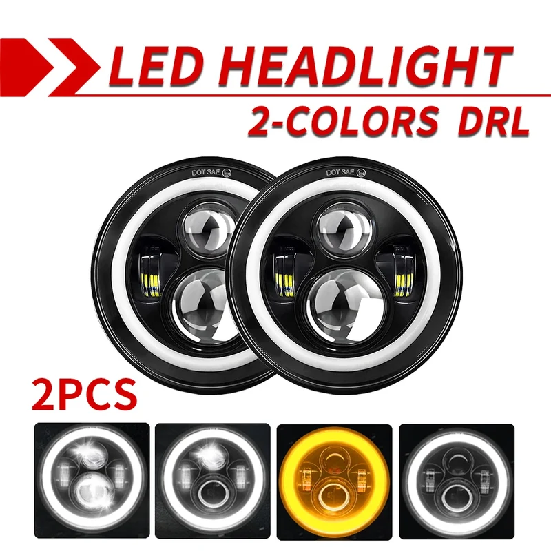 Phares LED 7 Pouces Jeep Wrangler JK