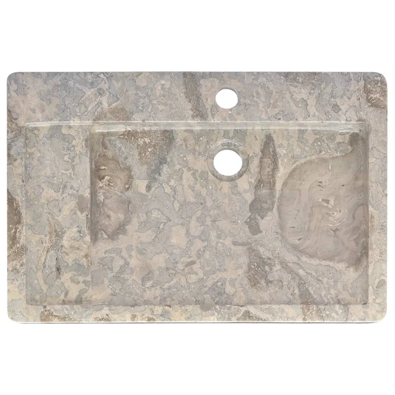 Lavabo de salle d'eau vasque à poser de toilette lave-mains de salle de bain lavabo de salle d'eau maison intérieur 58 cm marbre gris 02_0002805