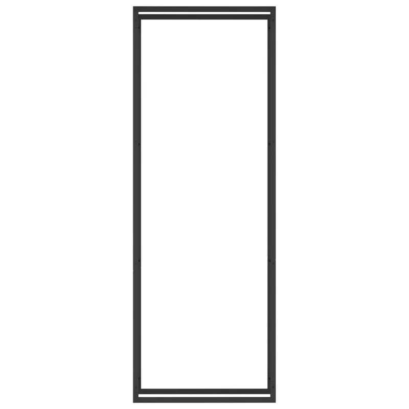 Portant de bois de chauffage mat 80 x 28 x 222 cm acier noir 02_0043752