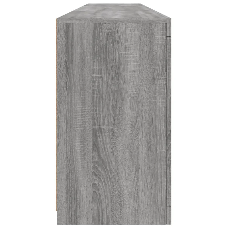 Buffet bahut commode armoire meuble de rangement organisateur cuisine salle de séjour salon avec lumières LED sonoma 202 x 37 x 67 cm gris 02_0030067