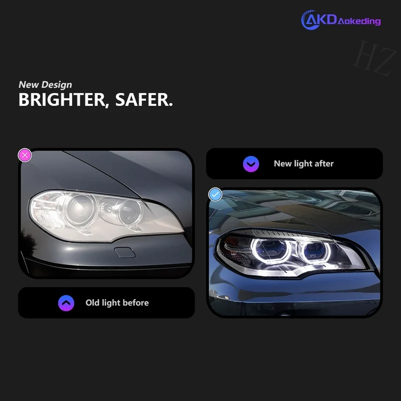 Phares LED BMW X5 E70 2007-2013 lentille Hella SG H7