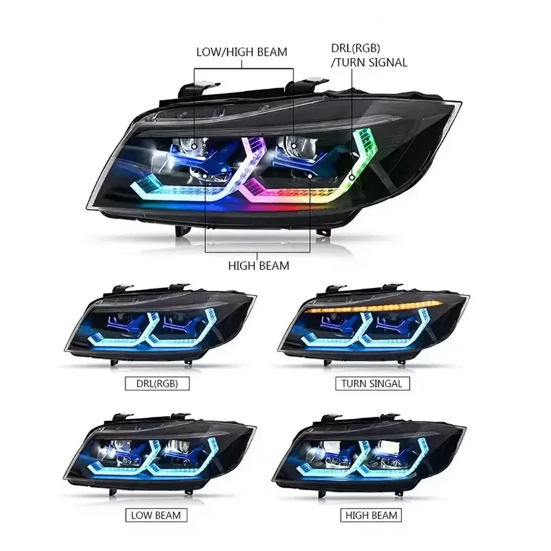 Phares LED RGB BMW Série 3 E90 2005-2012