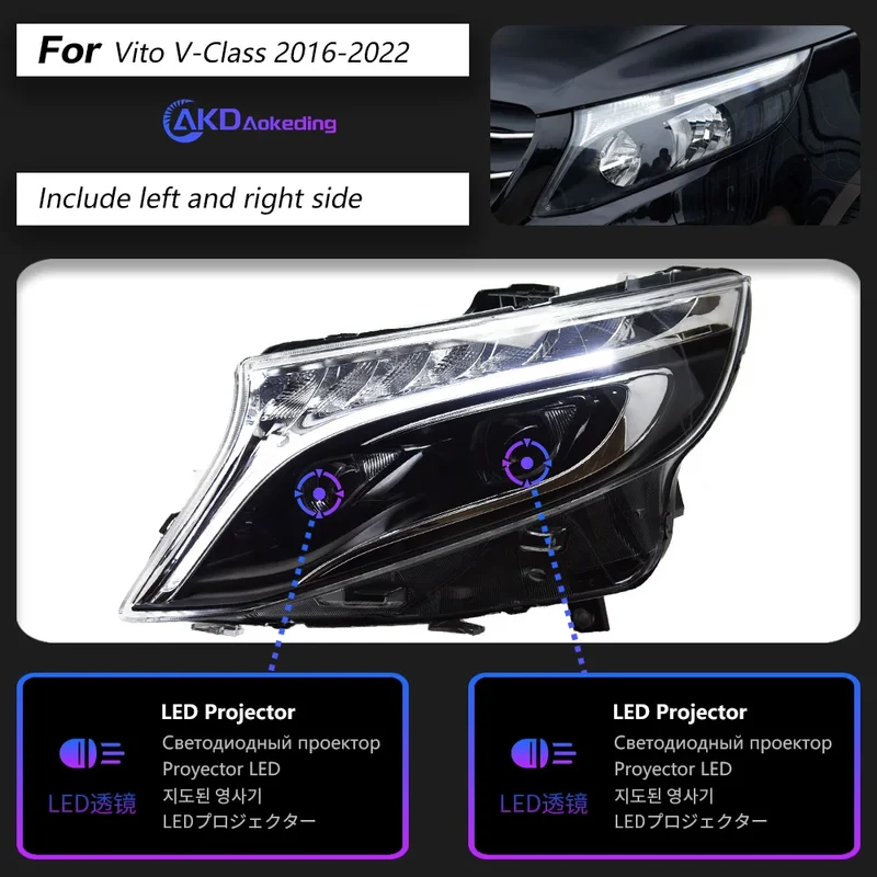 Phares LED Mercedes Vito W447 2015-2022
