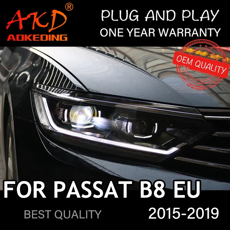 Phares LED Volkswagen Passat B8 2015-2019 lentille xénon HID