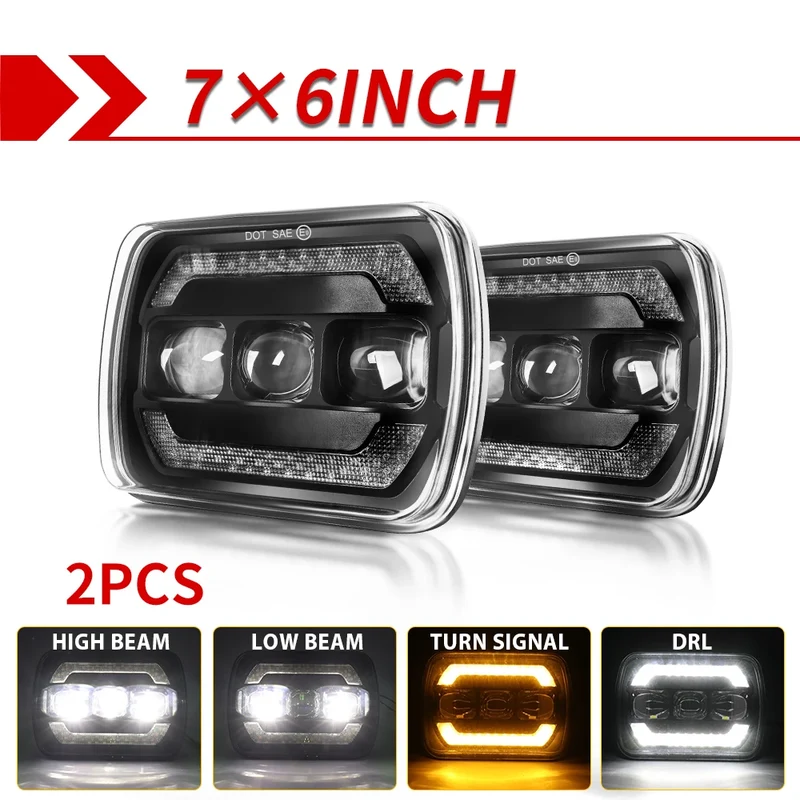 Phares LED Ronds Jeep Wrangler YJ Cherokee XJ
