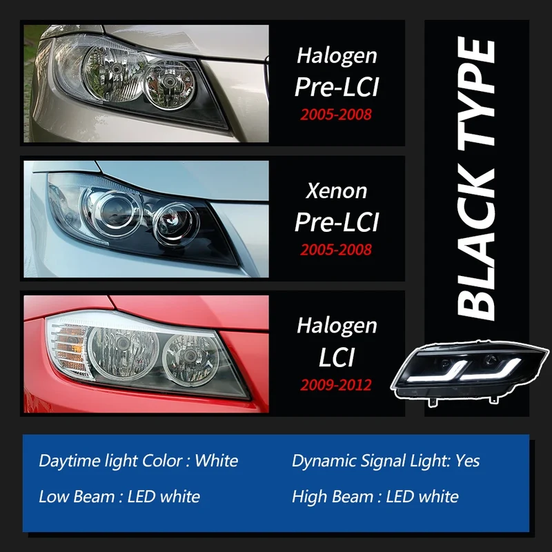 Phares LED BMW E90 2005-2012