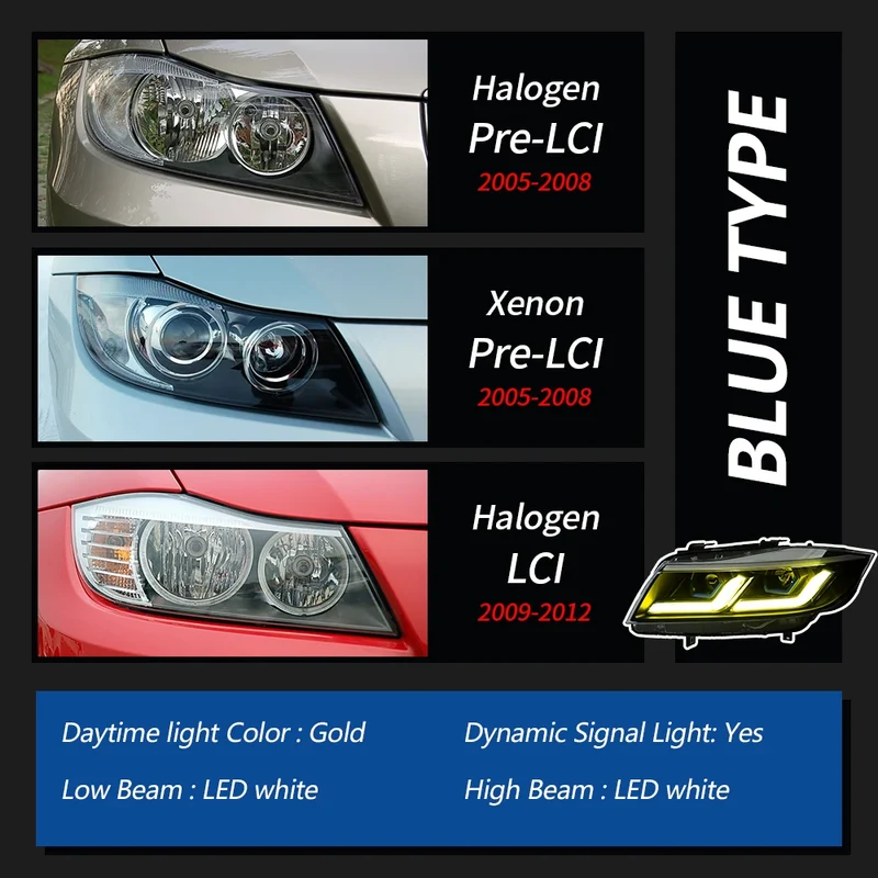 Phares LED BMW E90 2005-2012