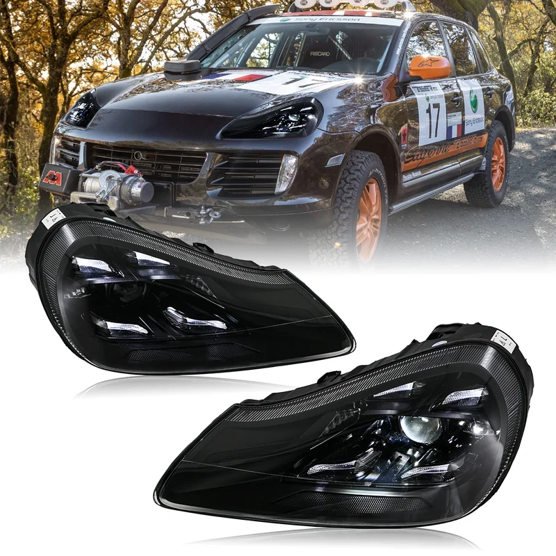Phares LED Porsche Cayenne 957 2007-2010 à lentille de projection
