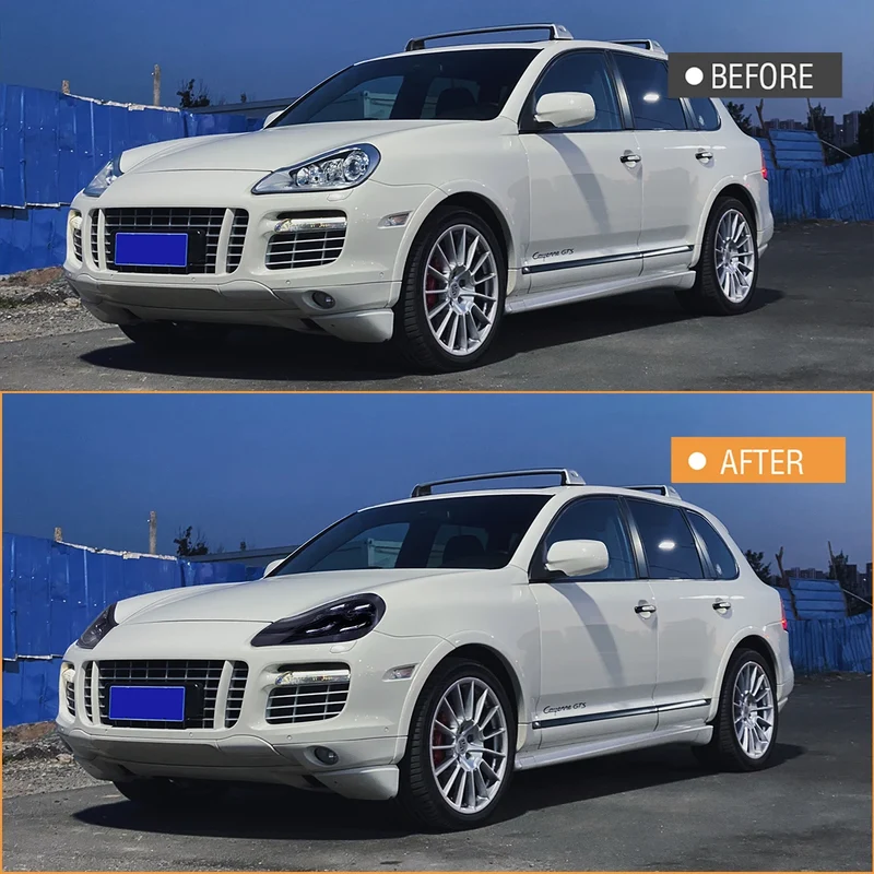 Phares LED Porsche Cayenne 957 2007-2010 à lentille de projection