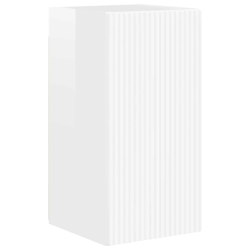 Meuble TV mural moderne rangement optimisé compact 98 x 31 x 29,5 cm en MDF blanc 02_0056203