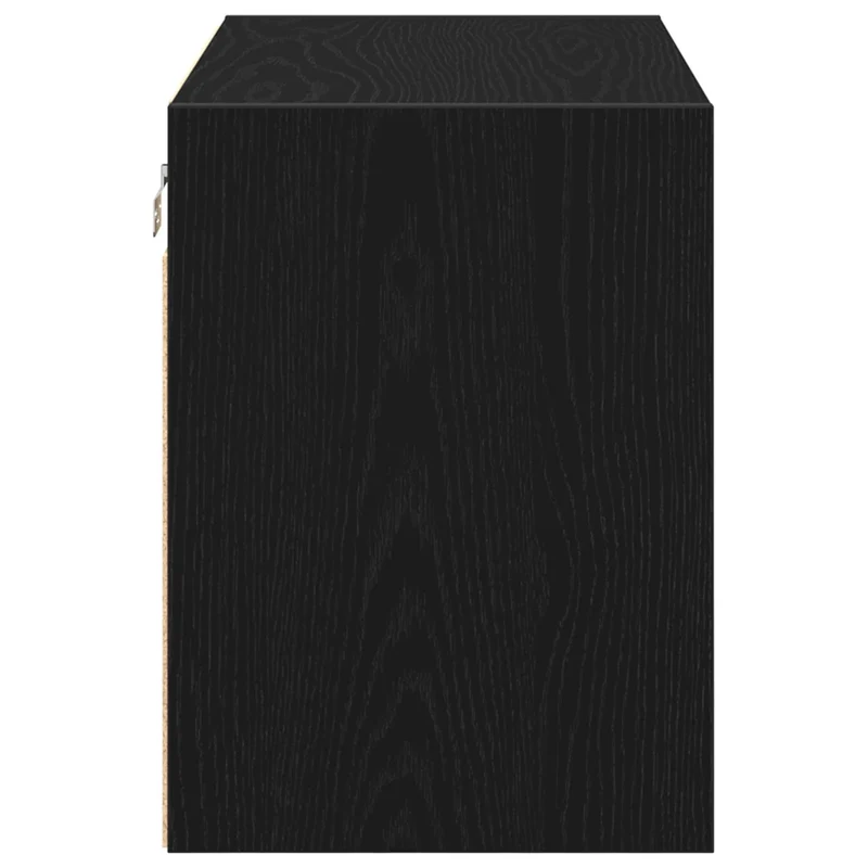 Lot de 2 armoires murales garage rangement outils 60 x 30 x 41 cm design moderne en bois d'ingénierie noir 02_0051438