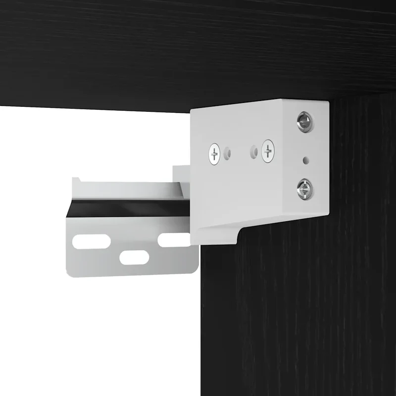 Lot de 2 armoires murales garage rangement outils 60 x 30 x 41 cm design moderne en bois d'ingénierie noir 02_0051438