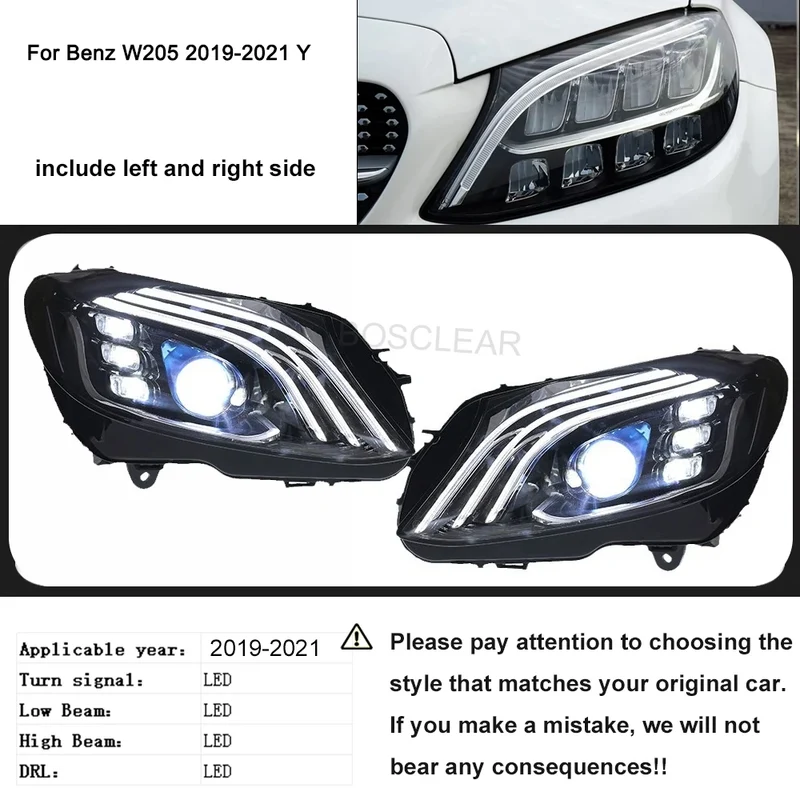 Phares LED Mercedes Classe C W205 2015-2021