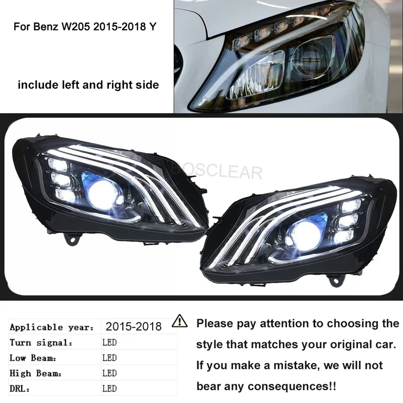 Phares LED Mercedes Classe C W205 2015-2021