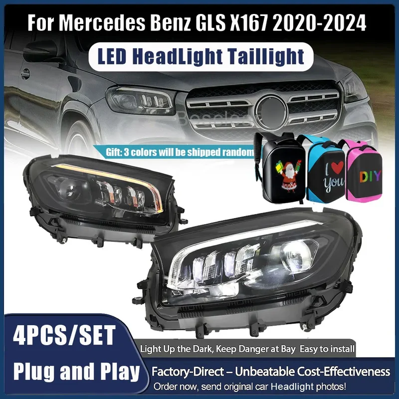 Phares LED Mercedes GLS X166 X167 2016-2024