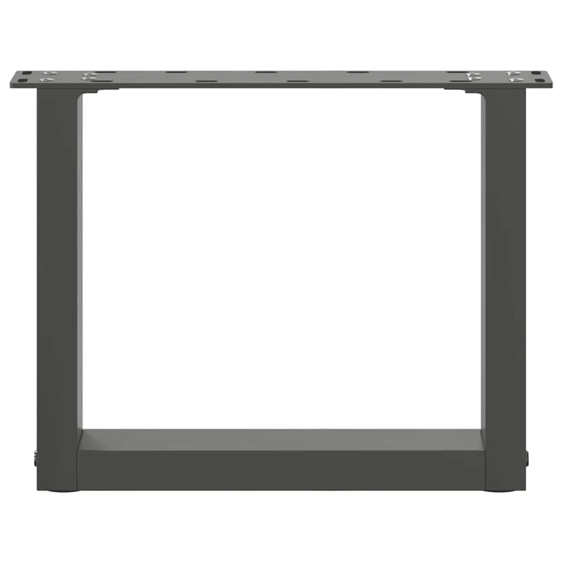 Lot de 2 pieds de table basse en U 30 x 30 cm avec niveleurs réglables design moderne en acier anthracite 02_0057370