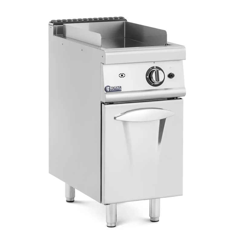 Plancha gaz 6 kw 50 300 °c propane / lpg / gaz naturel armoire intégrée acier inoxydable acier chromé argent métallisé 14_0009534