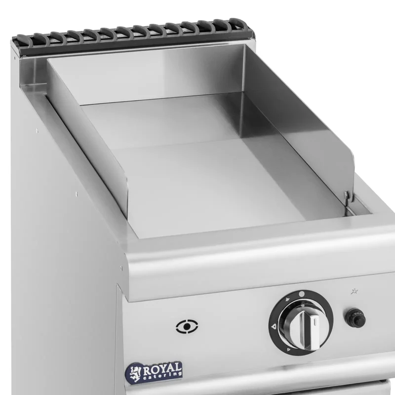 Plancha gaz 6 kw 50 300 °c propane / lpg / gaz naturel armoire intégrée acier inoxydable acier chromé argent métallisé 14_0009534