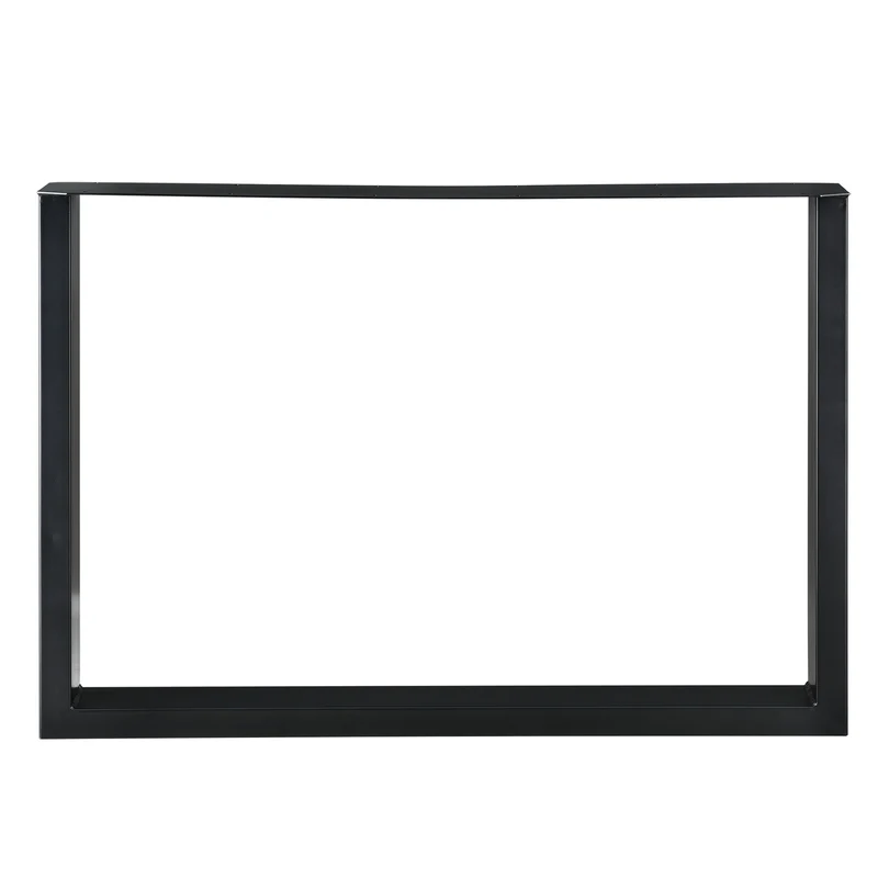 Lot de 2 pieds de table de meuble rectangulaire métal 100 cm noir 03_0003667