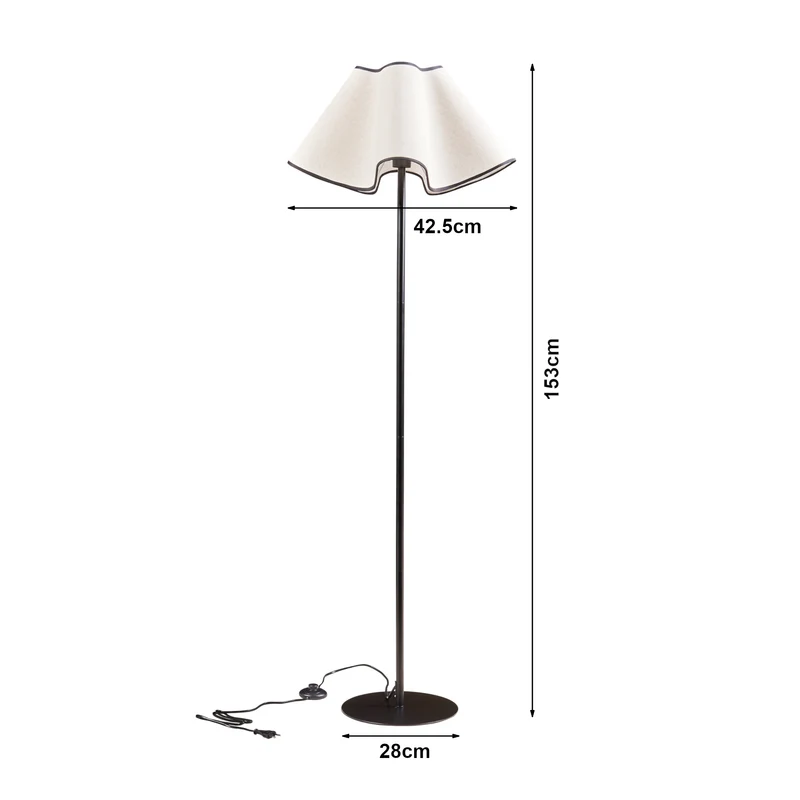 Lampadaire hauteur 153 cm noir / blanc 03_0011359