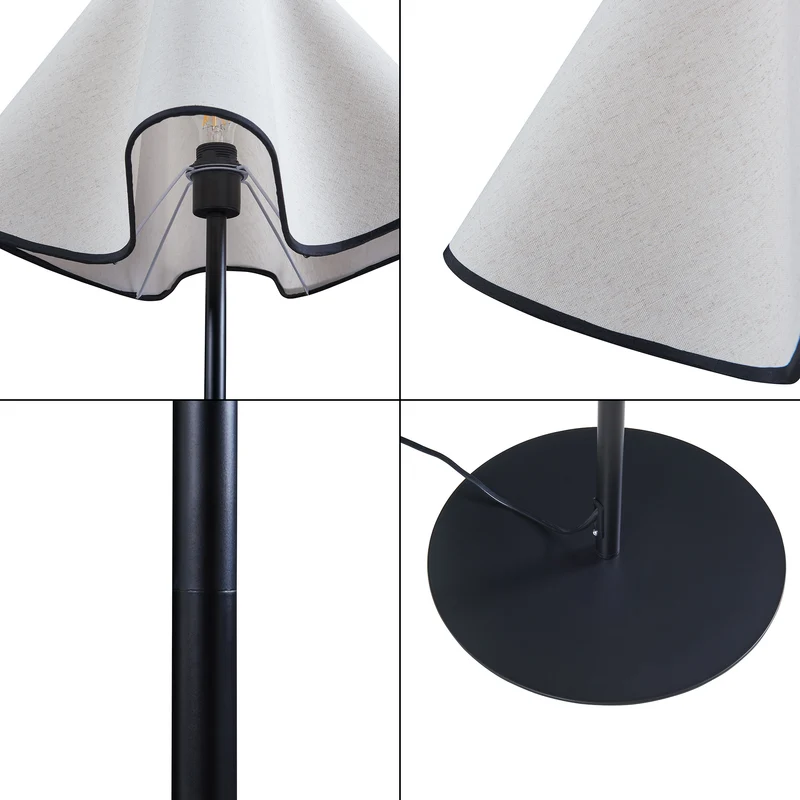 Lampadaire hauteur 153 cm noir / blanc 03_0011359