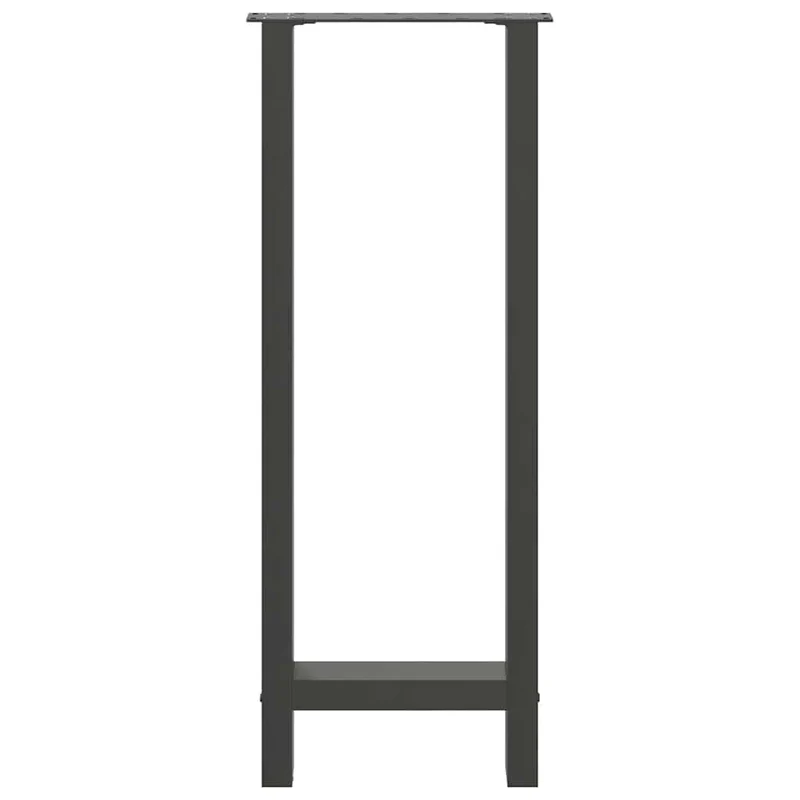 Lot de 2 pieds de table de bar modernes acier 50 x 100 cm avec niveleurs réglables en anthracite 02_0057582