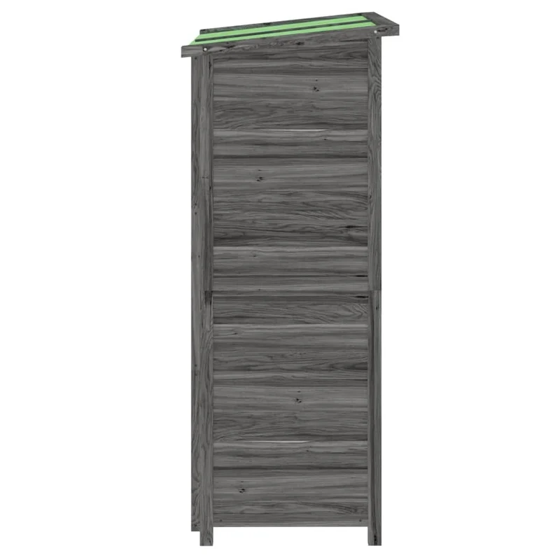 Abri de jardin cabane cabanon maison de stockage remise extérieur hangar outils robuste 83 x 57 x 140 cm bois massif pin gris 02_0022417
