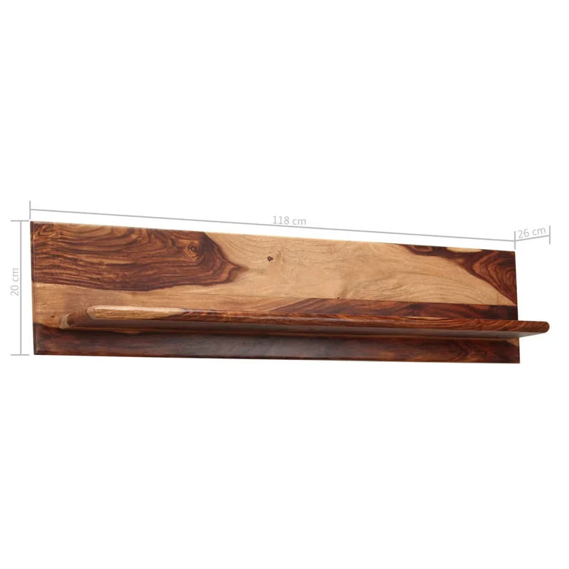 Étagère meuble design murales 2 pcs 118 cm bois massif 2702234/2