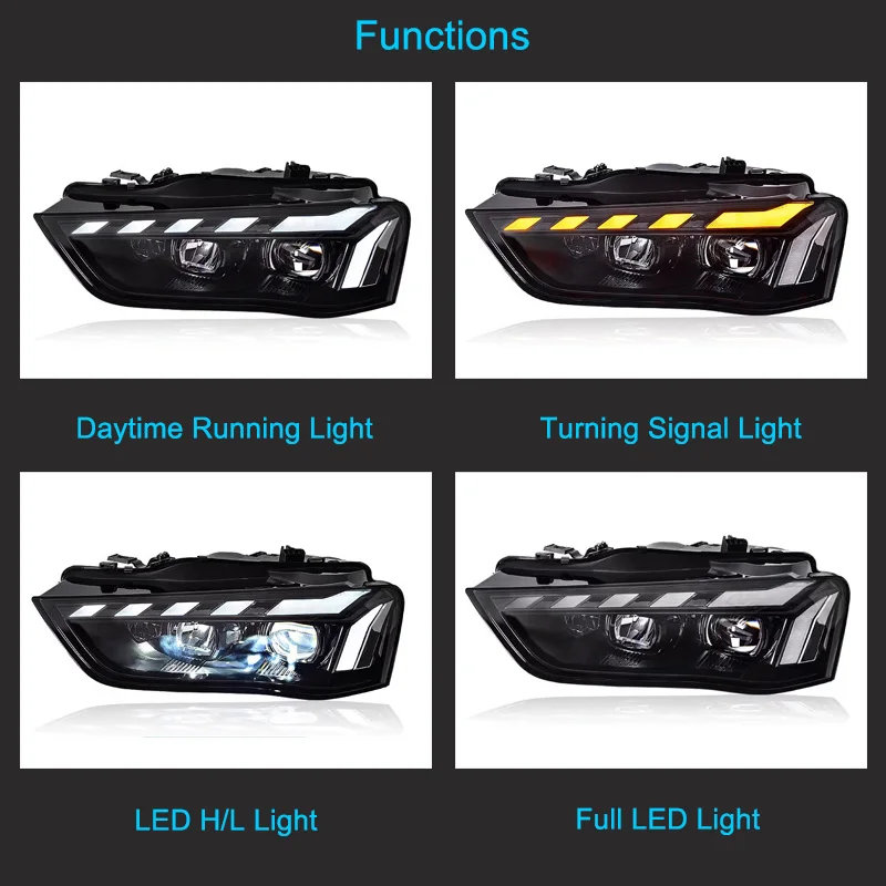 Phares LED Audi A4 B8 2013-2016 à défilement dynamique