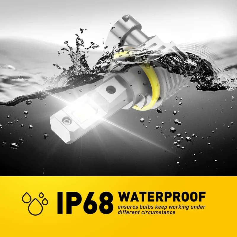 Ampoules LED H11 H8 H9 H16 16000 lumens 2 pièces