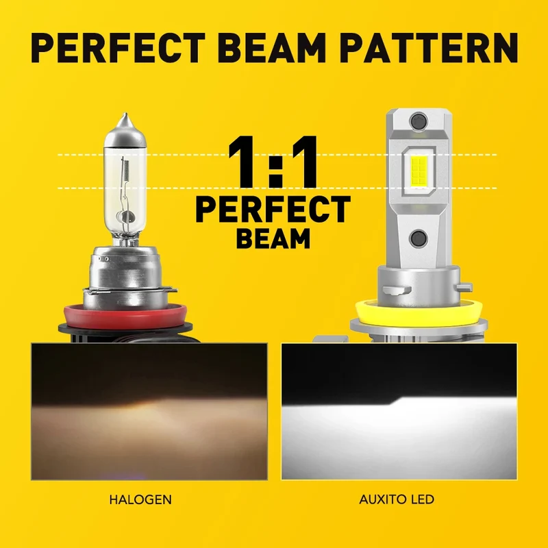 Ampoules LED H11 H8 H9 H16 16000 lumens 2 pièces
